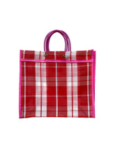 Load image into Gallery viewer, Pink &amp; Red Mercado Bag - Medium - LALO THE SHOP
