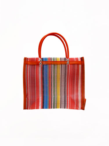 Orange Multi Stripe Mercado Bag - Mini - LALO THE SHOP