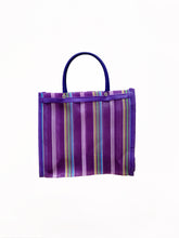Load image into Gallery viewer, Purple Multi Stripe Mercado Bag - Mini - LALO THE SHOP
