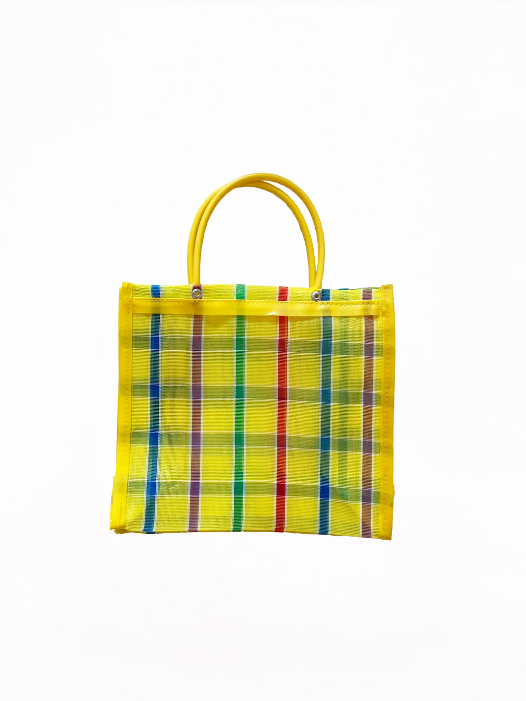 Yellow Checked Mercado Bag - Mini - LALO THE SHOP